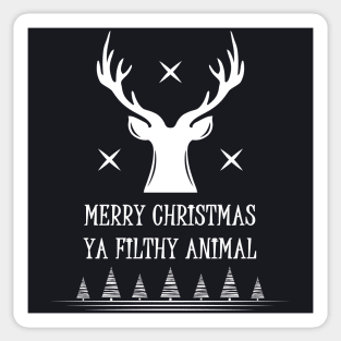 Merry Christmas Ya Filthy Animal Xmas Sticker